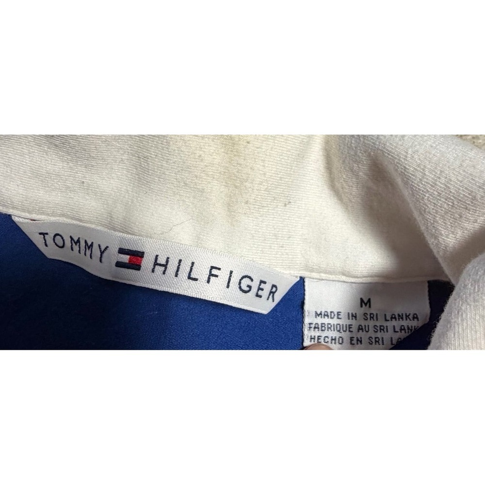 Vintage Tommy Hilfiger Jeans Colorblock Sleeveless Polo Top Womens M Y2K - Picture 3 of 4
